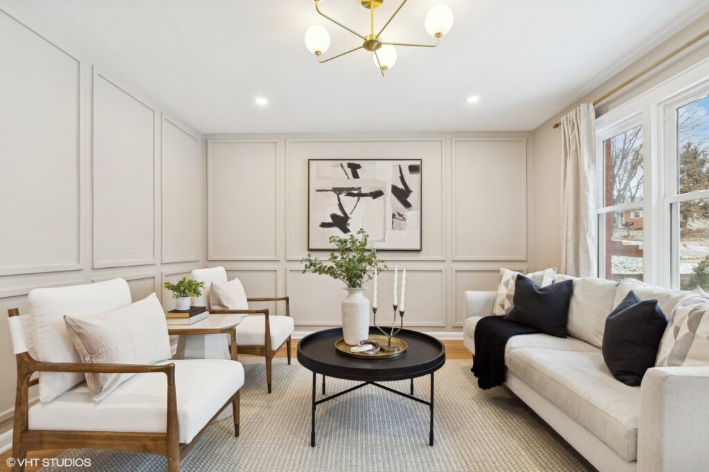 A modern living room.