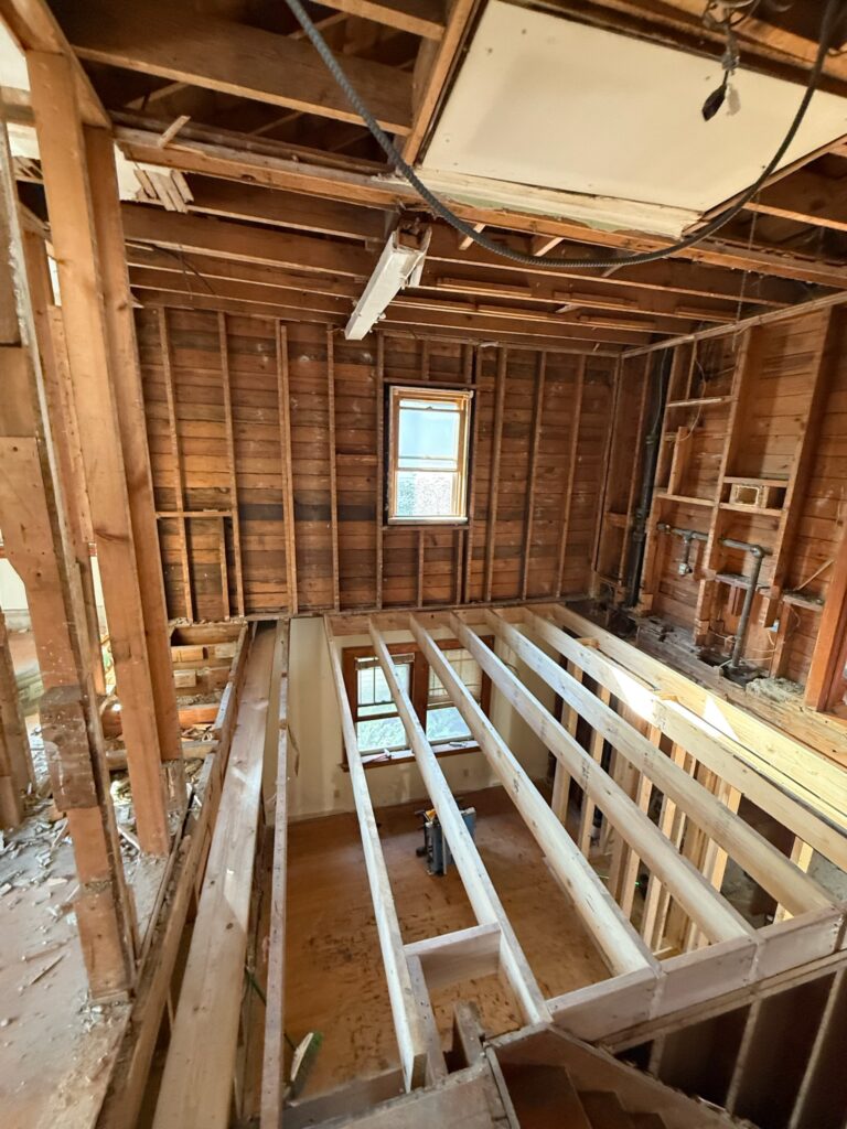 A room under construction.